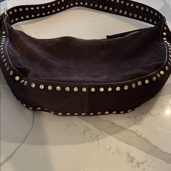 Source Unknown Dark Brown Studded Hobo Bag - Picture 5 of 8